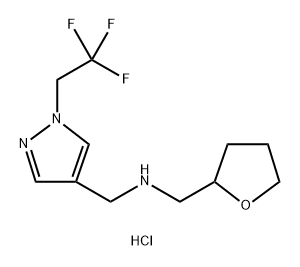 1-(tetrahydrofuran-2-yl)-N-{[1-(2,2,2-trifluoroethyl)-1H-pyrazol-4-yl]methyl}methanamine Structure