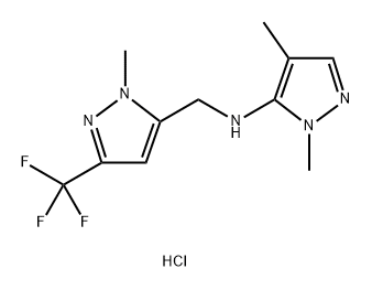 1,4-dimethyl-N-{[1-methyl-3-(trifluoromethyl)-1H-pyrazol-5-yl]methyl}-1H-pyrazol-5-amine|