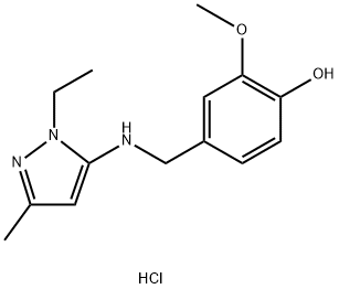 4-{[(1-ethyl-3-methyl-1H-pyrazol-5-yl)amino]methyl}-2-methoxyphenol Structure