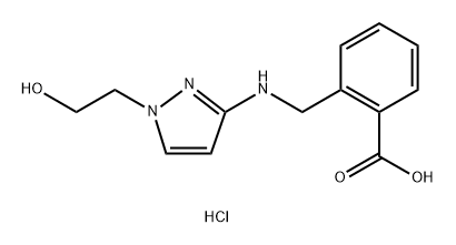 2-({[1-(2-hydroxyethyl)-1H-pyrazol-3-yl]amino}methyl)benzoic acid Structure