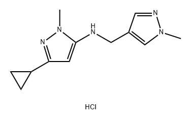 3-cyclopropyl-1-methyl-N-[(1-methyl-1H-pyrazol-4-yl)methyl]-1H-pyrazol-5-amine Structure