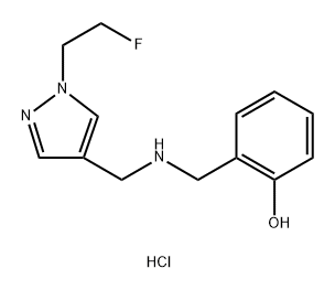 2-[({[1-(2-fluoroethyl)-1H-pyrazol-4-yl]methyl}amino)methyl]phenol Structure
