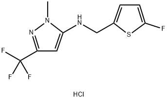 N-[(5-fluoro-2-thienyl)methyl]-1-methyl-3-(trifluoromethyl)-1H-pyrazol-5-amine Structure
