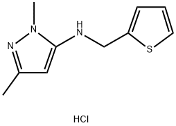1,3-dimethyl-N-(2-thienylmethyl)-1H-pyrazol-5-amine Structure