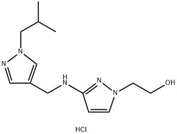 2-(3-{[(1-isobutyl-1H-pyrazol-4-yl)methyl]amino}-1H-pyrazol-1-yl)ethanol Structure