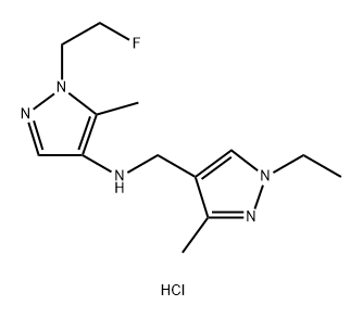 N-[(1-ethyl-3-methyl-1H-pyrazol-4-yl)methyl]-1-(2-fluoroethyl)-5-methyl-1H-pyrazol-4-amine,1856028-94-8,结构式