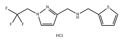 1-(2-thienyl)-N-{[1-(2,2,2-trifluoroethyl)-1H-pyrazol-3-yl]methyl}methanamine Struktur