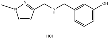 3-({[(1-methyl-1H-pyrazol-3-yl)methyl]amino}methyl)phenol 结构式