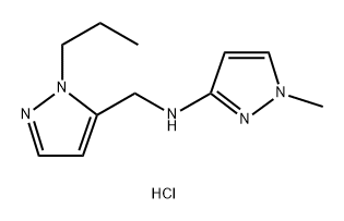 1-methyl-N-[(1-propyl-1H-pyrazol-5-yl)methyl]-1H-pyrazol-3-amine 结构式