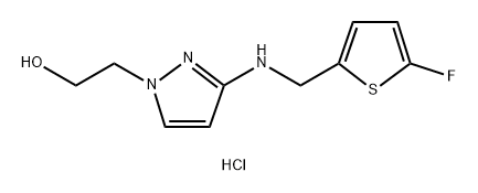 2-(3-{[(5-fluoro-2-thienyl)methyl]amino}-1H-pyrazol-1-yl)ethanol 结构式