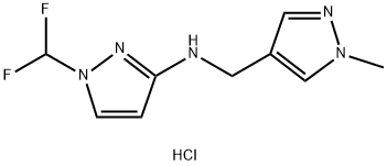 1-(difluoromethyl)-N-[(1-methyl-1H-pyrazol-4-yl)methyl]-1H-pyrazol-3-amine,1856037-93-8,结构式