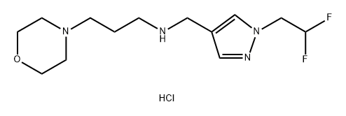 {[1-(2,2-difluoroethyl)-1H-pyrazol-4-yl]methyl}(3-morpholin-4-ylpropyl)amine 结构式