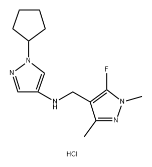 1-cyclopentyl-N-[(5-fluoro-1,3-dimethyl-1H-pyrazol-4-yl)methyl]-1H-pyrazol-4-amine Structure