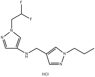 1-(2,2-difluoroethyl)-N-[(1-propyl-1H-pyrazol-4-yl)methyl]-1H-pyrazol-4-amine Structure
