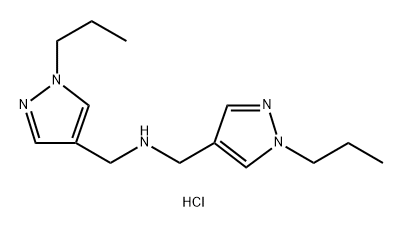bis[(1-propyl-1H-pyrazol-4-yl)methyl]amine Structure