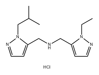 1-(1-ethyl-1H-pyrazol-5-yl)-N-[(1-isobutyl-1H-pyrazol-5-yl)methyl]methanamine Structure