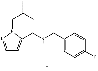 1-(4-fluorophenyl)-N-[(1-isobutyl-1H-pyrazol-5-yl)methyl]methanamine Structure