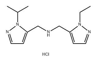1-(1-ethyl-1H-pyrazol-5-yl)-N-[(1-isopropyl-1H-pyrazol-5-yl)methyl]methanamine 结构式