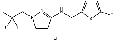 N-[(5-fluoro-2-thienyl)methyl]-1-(2,2,2-trifluoroethyl)-1H-pyrazol-3-amine 结构式