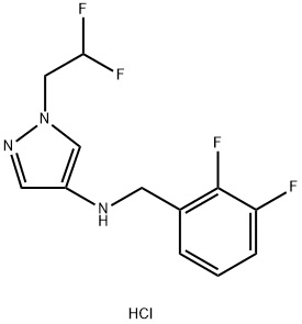 N-(2,3-difluorobenzyl)-1-(2,2-difluoroethyl)-1H-pyrazol-4-amine 结构式