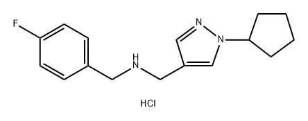 1-(1-cyclopentyl-1H-pyrazol-4-yl)-N-(4-fluorobenzyl)methanamine Structure