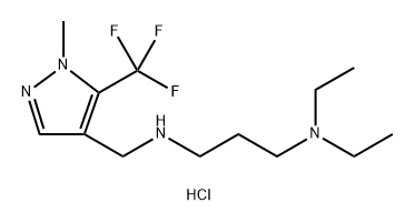 N,N-diethyl-N'-{[1-methyl-5-(trifluoromethyl)-1H-pyrazol-4-yl]methyl}propane-1,3-diamine 结构式