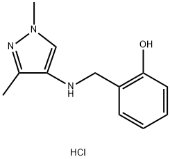 2-{[(1,3-dimethyl-1H-pyrazol-4-yl)amino]methyl}phenol 结构式