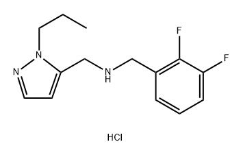 1-(2,3-difluorophenyl)-N-[(1-propyl-1H-pyrazol-5-yl)methyl]methanamine Structure