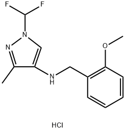 1-(difluoromethyl)-N-(2-methoxybenzyl)-3-methyl-1H-pyrazol-4-amine Structure