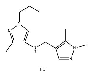 N-[(1,5-dimethyl-1H-pyrazol-4-yl)methyl]-3-methyl-1-propyl-1H-pyrazol-4-amine Structure