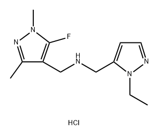1-(1-ethyl-1H-pyrazol-5-yl)-N-[(5-fluoro-1,3-dimethyl-1H-pyrazol-4-yl)methyl]methanamine Structure