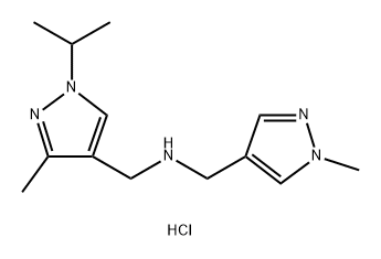 1-(1-isopropyl-3-methyl-1H-pyrazol-4-yl)-N-[(1-methyl-1H-pyrazol-4-yl)methyl]methanamine Structure