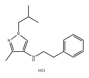 1-isobutyl-3-methyl-N-(2-phenylethyl)-1H-pyrazol-4-amine Structure