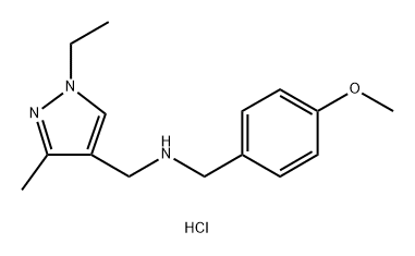 1-(1-ethyl-3-methyl-1H-pyrazol-4-yl)-N-(4-methoxybenzyl)methanamine 结构式