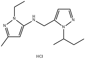 N-[(1-sec-butyl-1H-pyrazol-5-yl)methyl]-1-ethyl-3-methyl-1H-pyrazol-5-amine 结构式