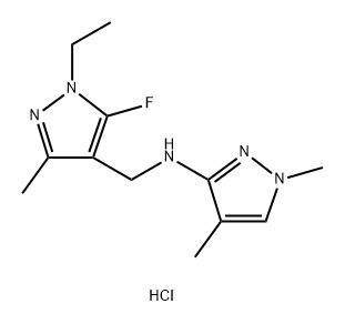 N-[(1-ethyl-5-fluoro-3-methyl-1H-pyrazol-4-yl)methyl]-1,4-dimethyl-1H-pyrazol-3-amine Structure