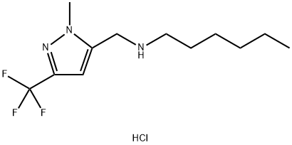 hexyl{[1-methyl-3-(trifluoromethyl)-1H-pyrazol-5-yl]methyl}amine Structure