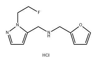 1-[1-(2-fluoroethyl)-1H-pyrazol-5-yl]-N-(2-furylmethyl)methanamine Struktur