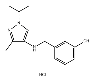3-{[(1-isopropyl-3-methyl-1H-pyrazol-4-yl)amino]methyl}phenol,1856073-55-6,结构式