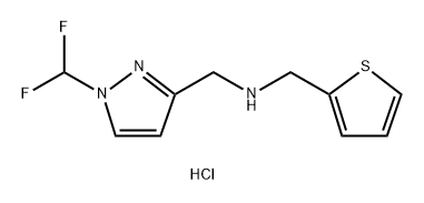 1-[1-(difluoromethyl)-1H-pyrazol-3-yl]-N-(2-thienylmethyl)methanamine 结构式