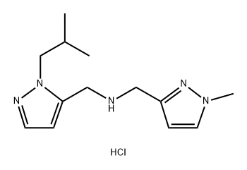 1-(1-isobutyl-1H-pyrazol-5-yl)-N-[(1-methyl-1H-pyrazol-3-yl)methyl]methanamine Structure