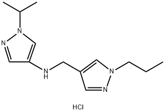 1-isopropyl-N-[(1-propyl-1H-pyrazol-4-yl)methyl]-1H-pyrazol-4-amine 结构式