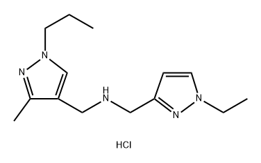 1-(1-ethyl-1H-pyrazol-3-yl)-N-[(3-methyl-1-propyl-1H-pyrazol-4-yl)methyl]methanamine,1856076-73-7,结构式