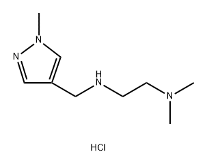 N,N-dimethyl-N'-[(1-methyl-1H-pyrazol-4-yl)methyl]ethane-1,2-diamine 结构式