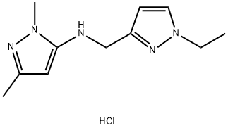 N-[(1-ethyl-1H-pyrazol-3-yl)methyl]-1,3-dimethyl-1H-pyrazol-5-amine 结构式