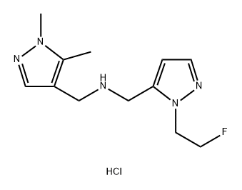 1-(1,5-dimethyl-1H-pyrazol-4-yl)-N-{[1-(2-fluoroethyl)-1H-pyrazol-5-yl]methyl}methanamine Structure
