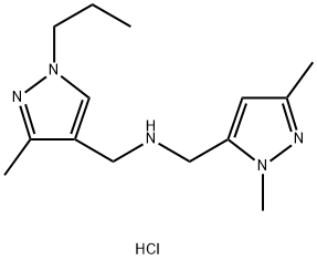 1-(1,3-dimethyl-1H-pyrazol-5-yl)-N-[(3-methyl-1-propyl-1H-pyrazol-4-yl)methyl]methanamine Structure