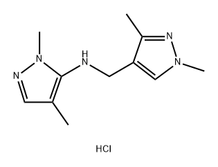 N-[(1,3-dimethyl-1H-pyrazol-4-yl)methyl]-1,4-dimethyl-1H-pyrazol-5-amine 结构式