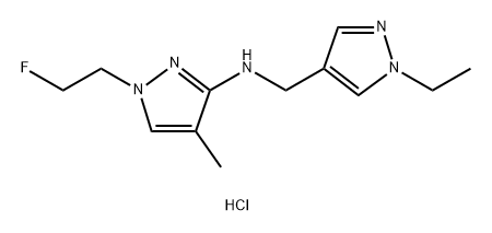 N-[(1-ethyl-1H-pyrazol-4-yl)methyl]-1-(2-fluoroethyl)-4-methyl-1H-pyrazol-3-amine Structure