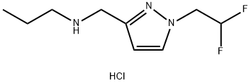 {[1-(2,2-difluoroethyl)-1H-pyrazol-3-yl]methyl}propylamine,1856081-80-5,结构式